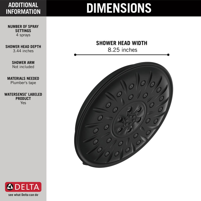 Delta Universal Showering Components 52487 Ultrasoak 4-Setting Shower Head