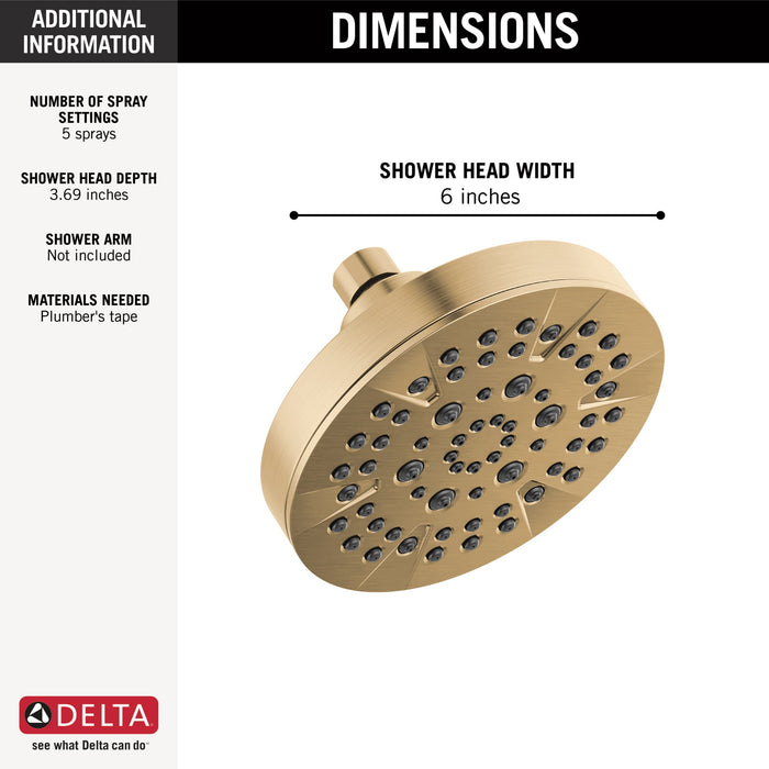 Delta Universal Showering Components 52535 5-Setting Showerhead