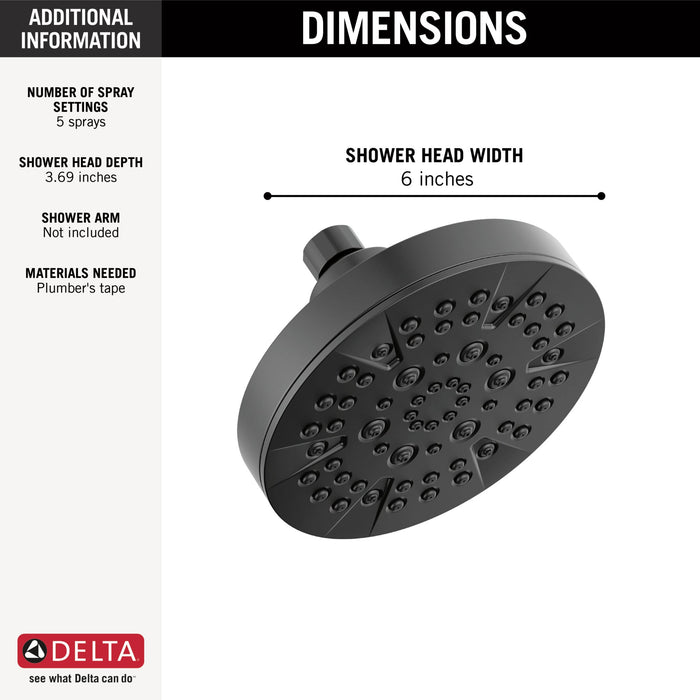 Delta Universal Showering Components 52535 5-Setting Showerhead