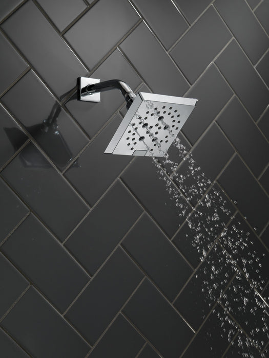 Delta Universal Showering Components 52664 H2OKINETIC 5-Setting Angular Modern Raincan Shower Head