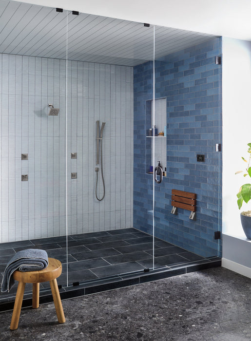 Delta Universal Showering Components 52664 H2OKINETIC 5-Setting Angular Modern Raincan Shower Head