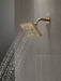 Delta Universal Showering Components 52664 H2OKINETIC 5-Setting Angular Modern Raincan Shower Head, lumicoat champagne...