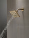 Delta Universal Showering Components 52664 H2OKINETIC 5-Setting Angular Modern Raincan Shower Head, lumicoat champagne...