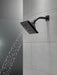 Delta Universal Showering Components 52664 H2OKINETIC 5-Setting Angular Modern Raincan Shower Head, matte black - view 3
