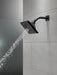 Delta Universal Showering Components 52664 H2OKINETIC 5-Setting Angular Modern Raincan Shower Head, matte black - view 4
