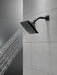 Delta Universal Showering Components 52664 H2OKINETIC 5-Setting Angular Modern Raincan Shower Head, matte black - view 5