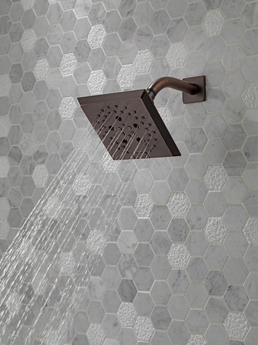 Delta Universal Showering Components 52664 H2OKINETIC 5-Setting Angular Modern Raincan Shower Head
