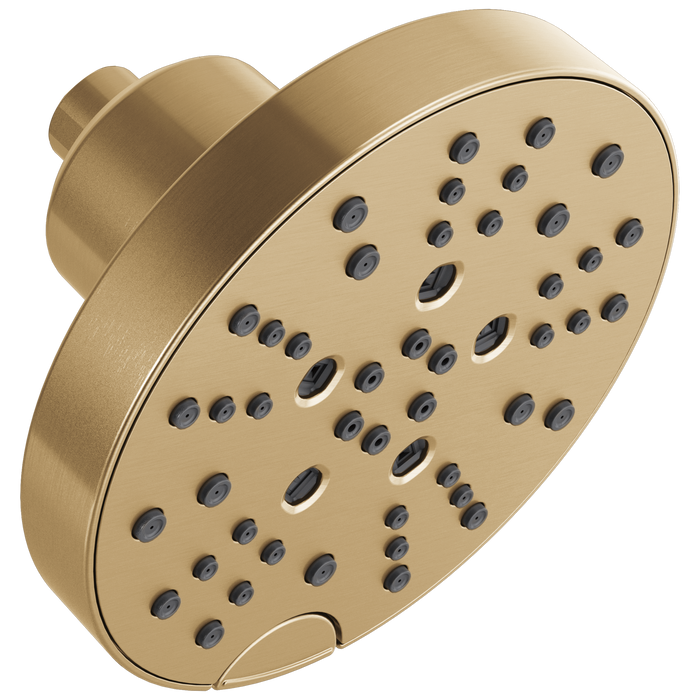 Delta Universal Showering Components 52668 H2OKINETIC 5-Setting Contemporary Raincan Shower Head, lumicoat champagne bronze