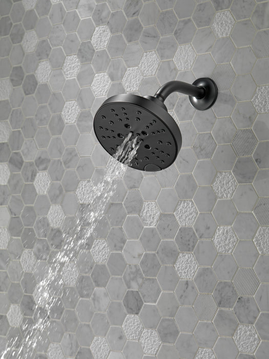 Delta Universal Showering Components 52668 H2OKINETIC 5-Setting Contemporary Raincan Shower Head, matte black - view 5