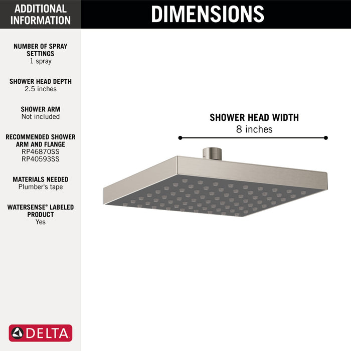 Delta Universal Showering Components 52841 Single-Setting Raincan Shower Head