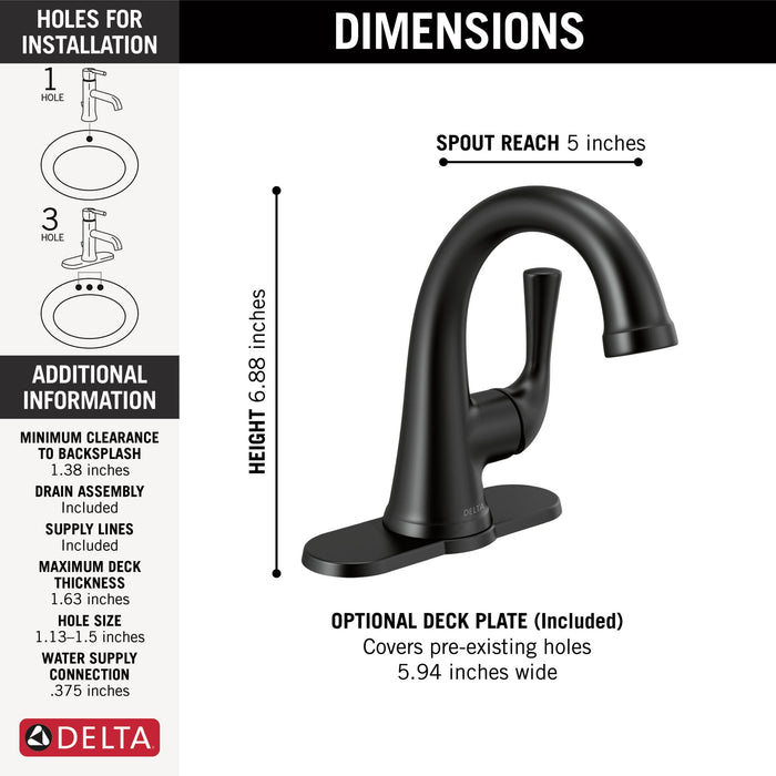 Delta Kayra 533LF Single Handle Bathroom Faucet