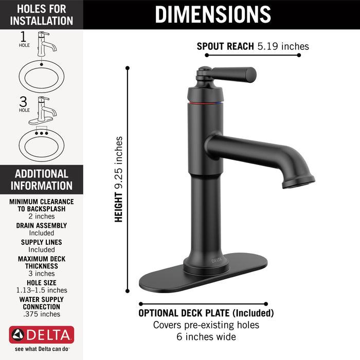 Delta Saylor 536 Single Handle Bathroom Faucet