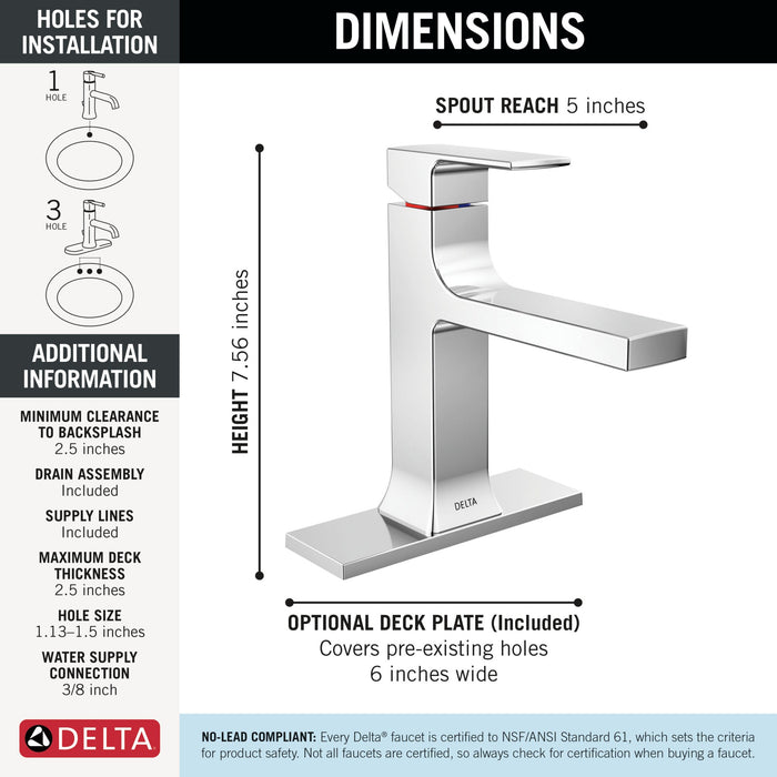 Delta Velum 537 Single Handle Bathroom Faucet