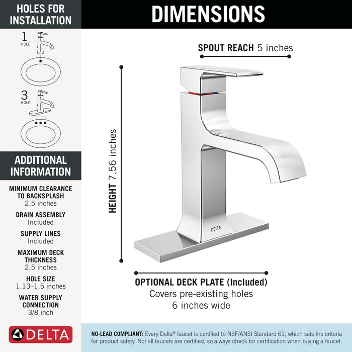 Delta Velum 539 Single Handle Bathroom Faucet