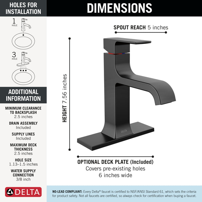Delta Velum 539 Single Handle Bathroom Faucet