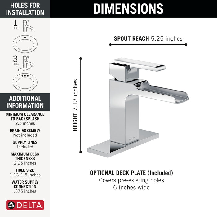 Delta Ara 568LF Single Handle Channel Bathroom Faucet