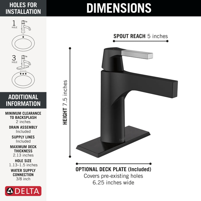 Delta Zura 574 Single Handle Bathroom Faucet