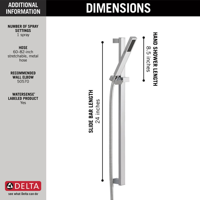Delta Vero 57530 Premium Single-Setting Slide Bar Hand Shower