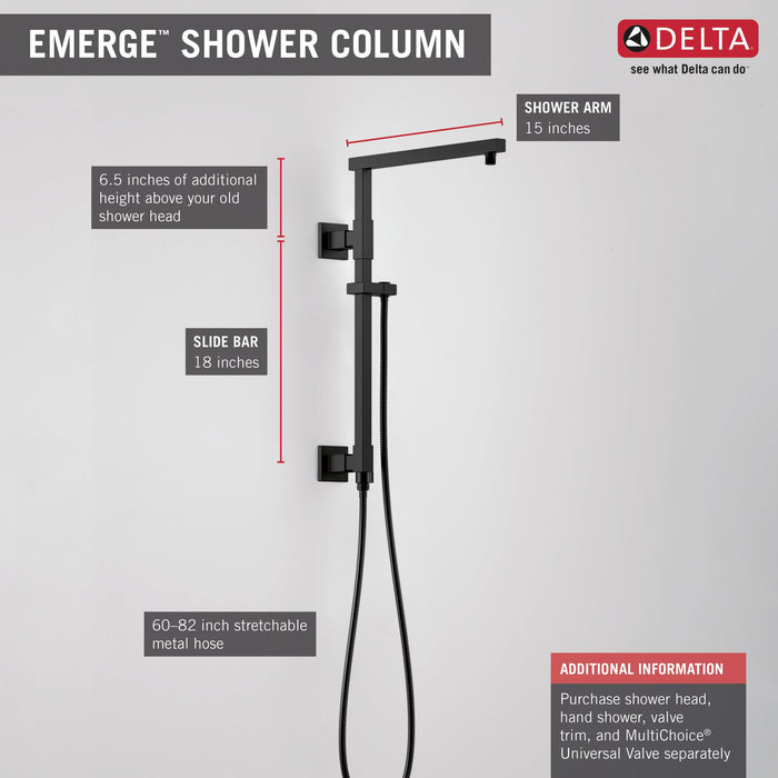 Delta Universal Showering Components 58410 Shower Column 18" Angular