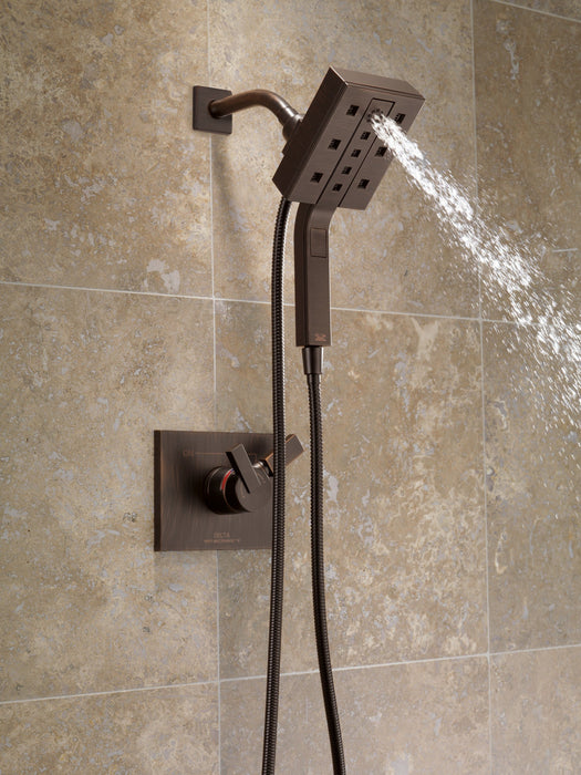 Delta Universal Showering Components 58473 H2OKINETIC In2ition 4-Setting Two-in-One Shower