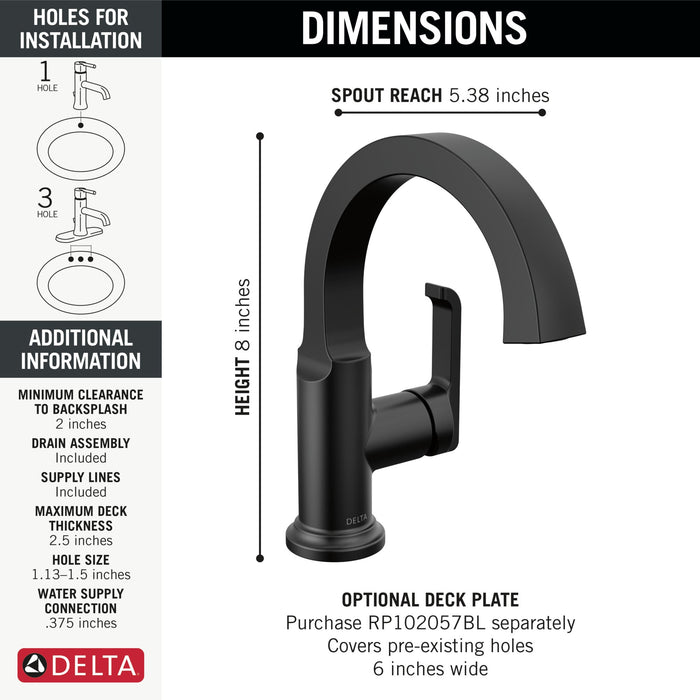 Delta Tetra 588SH Single Handle Bathroom Faucet