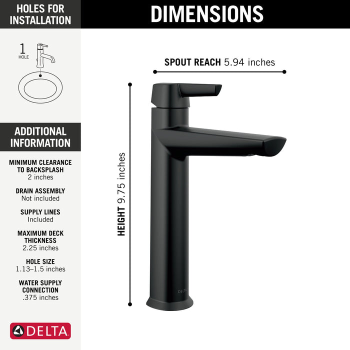 Delta Galeon 671 Single Handle Mid-Height Bathroom Faucet