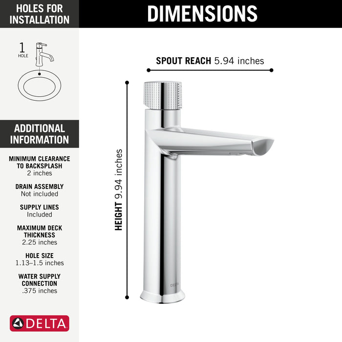 Delta Galeon 673 Single Handle Mid-Height Bathroom Faucet