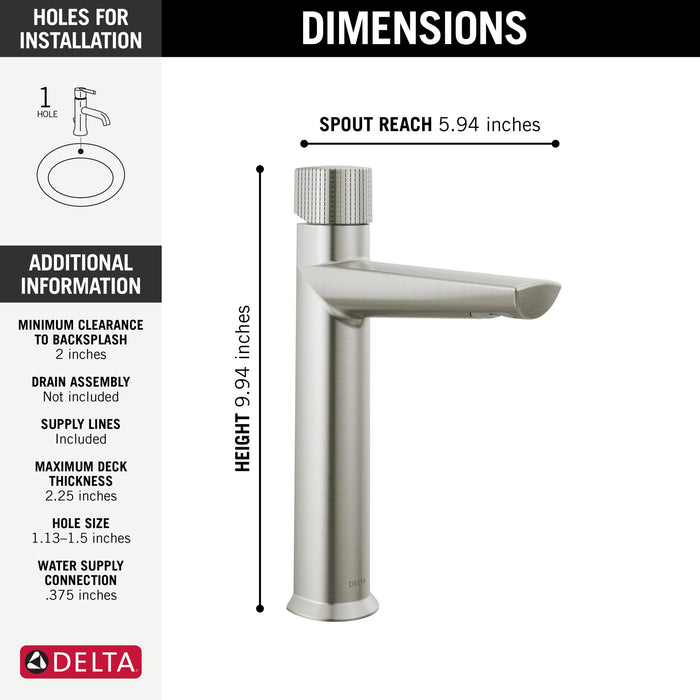 Delta Galeon 673 Single Handle Mid-Height Bathroom Faucet