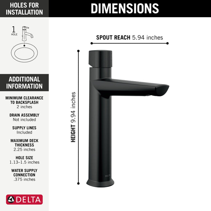 Delta Galeon 673 Single Handle Mid-Height Bathroom Faucet