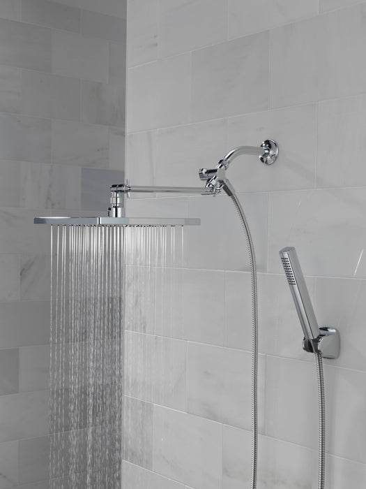 Delta Universal Showering Components 75527 10 inch Raincan Shower Head & Hand Held Combo with Adjustable Extension Arm