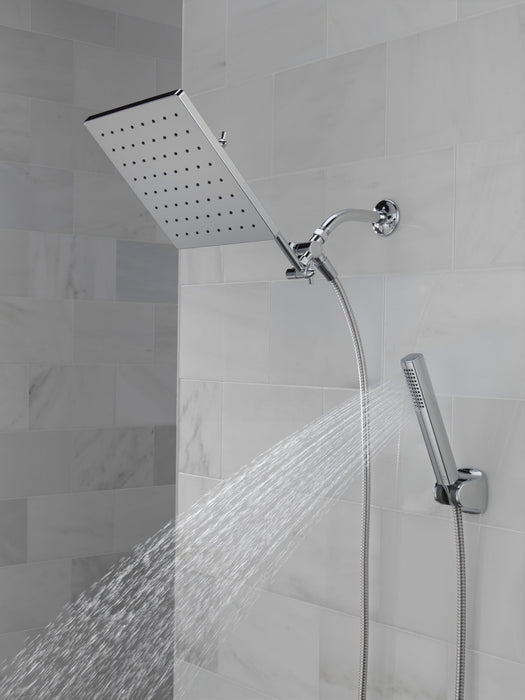 Delta Universal Showering Components 75527 10 inch Raincan Shower Head & Hand Held Combo with Adjustable Extension Arm