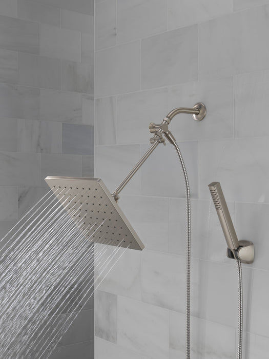 Delta Universal Showering Components 75527 10 inch Raincan Shower Head & Hand Held Combo with Adjustable Extension Arm