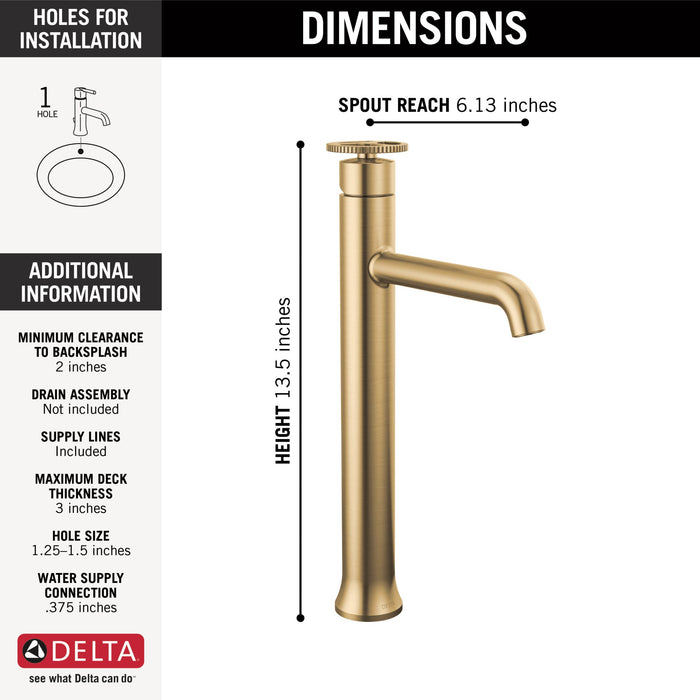 Delta Trinsic 758 Single Handle Vessel Bathroom Faucet