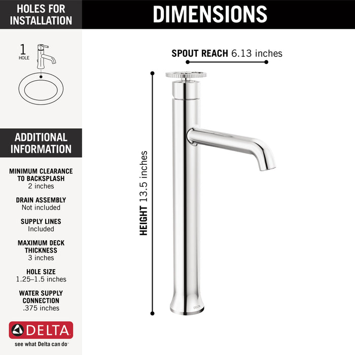Delta Trinsic 758 Single Handle Vessel Bathroom Faucet