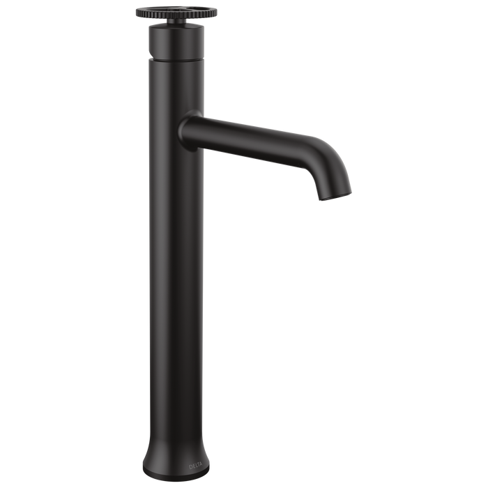 Delta Trinsic 758 Single Handle Vessel Bathroom Faucet, matte black