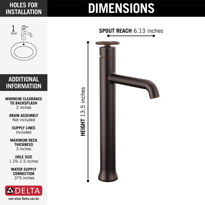 Delta Trinsic 758 Single Handle Vessel Bathroom Faucet