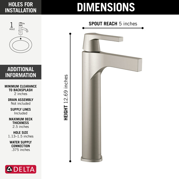 Delta Zura 774 Single Handle Vessel Bathroom Faucet
