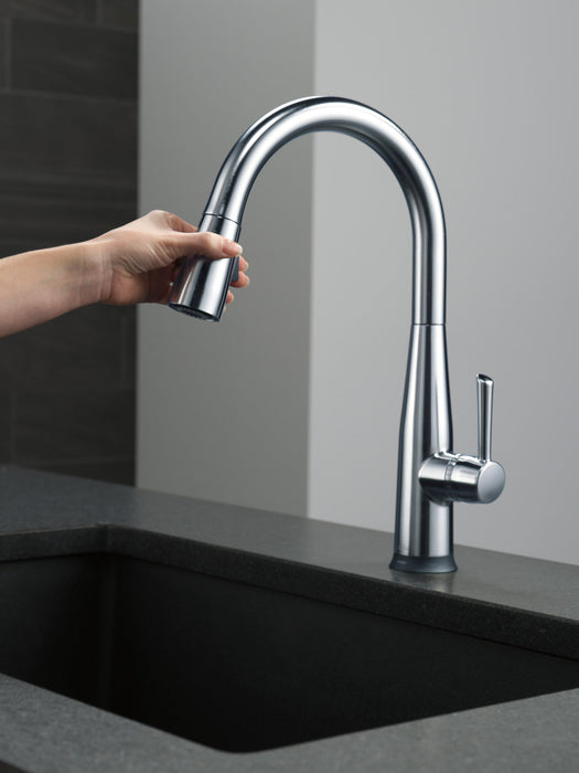 Delta Essa 9113TV VoiceIQ Single Handle Pull-Down Faucet with TouchTouch 2O Technology