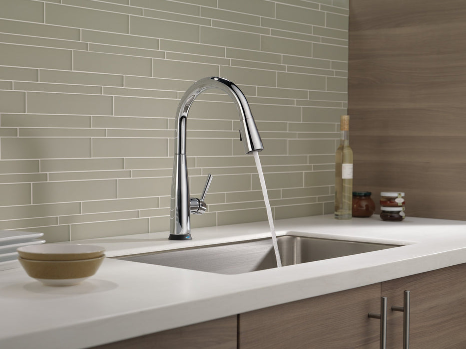 Delta Essa 9113TV VoiceIQ Single Handle Pull-Down Faucet with TouchTouch 2O Technology