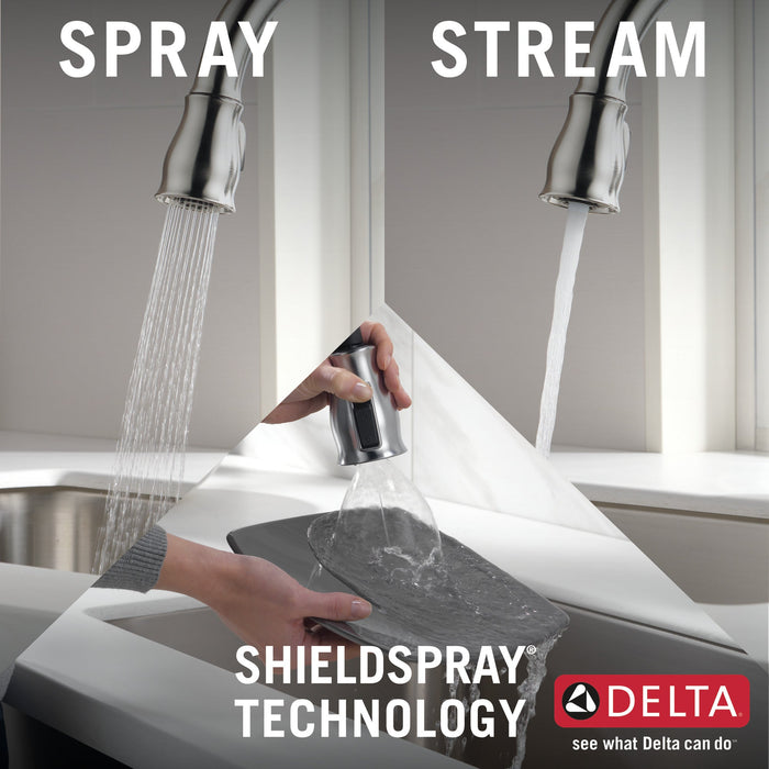 Delta Leland 9178T Single Handle Pull-Down Kitchen Faucet with TouchTouch 2O and ShieldSpray Technologies