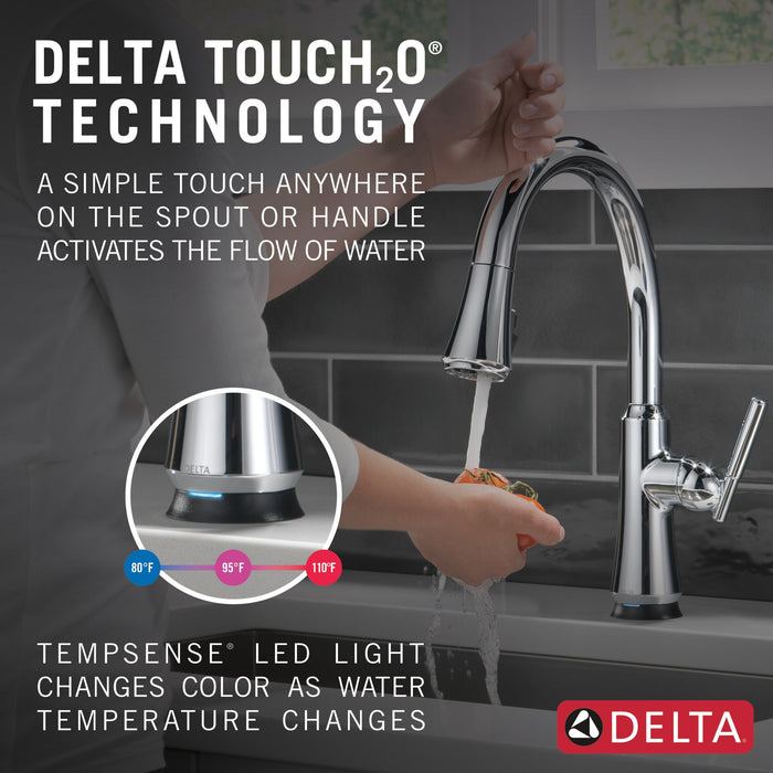 Delta Coranto 9179T Single Handle Pull-Down Kitchen Faucet with TouchTouch 2O Technology