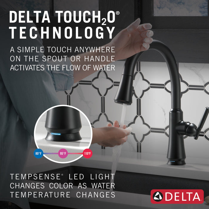 Delta Coranto 9179T Single Handle Pull-Down Kitchen Faucet with TouchTouch 2O Technology