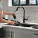 Delta Emmeline: Single Handle Pull Down Kitchen Faucet with Touch2O Technology, matte black - view 4
