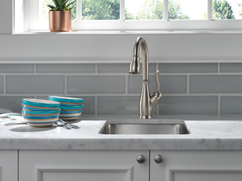 Delta Leland 9678 Single Handle Pull-Down Bar / Prep Faucet