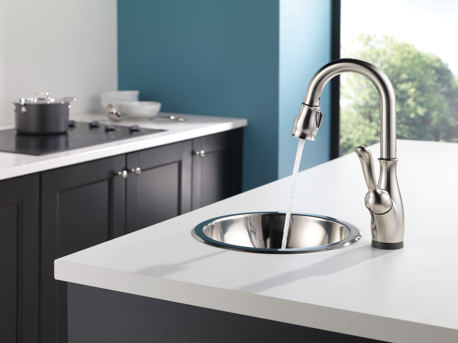 Delta Leland 9678T Single Handle Pull-Down Bar / Prep Faucet with TouchTouch 2O Technology