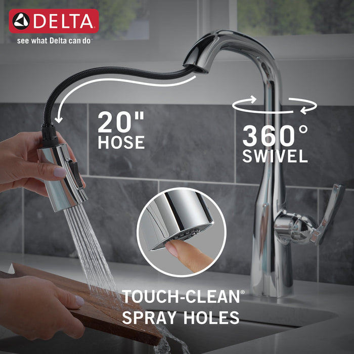 Delta Stryke 9976 Single Handle Pull-Down Bar/Prep Faucet