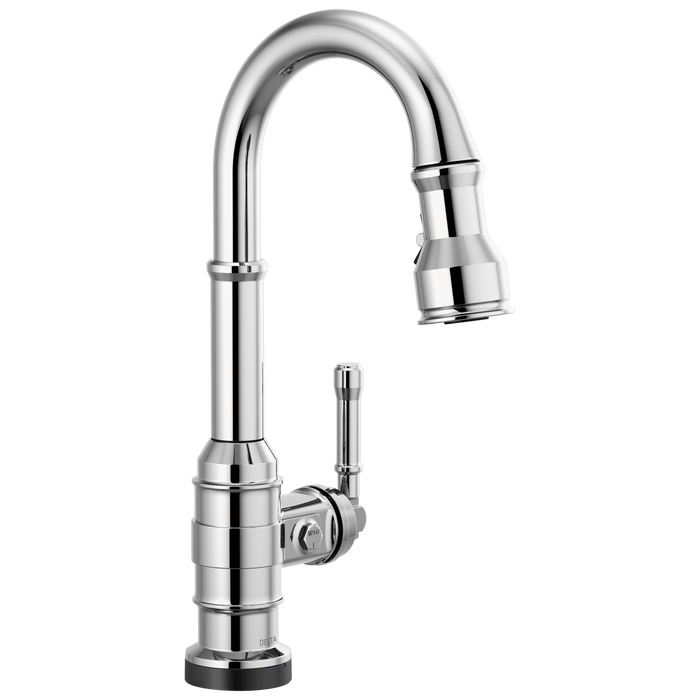 Delta Broderick 9990T Single Handle Pull-Down Bar/Prep Faucet with TouchTouch 2O Technology