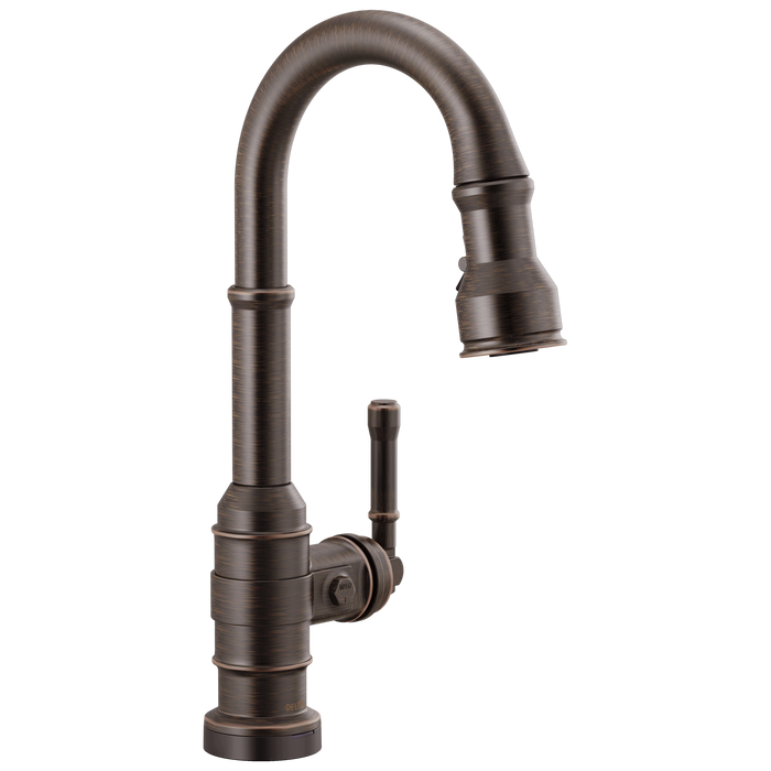 Delta Broderick 9990T Single Handle Pull-Down Bar/Prep Faucet with TouchTouch 2O Technology