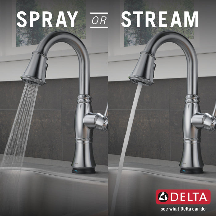 Delta Cassidy: Single Handle Pulldown Bar/Prep with Touch<sub>2</sub>O Technology