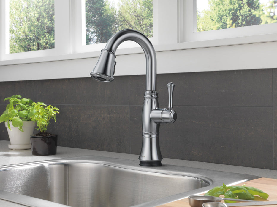Delta Cassidy: Single Handle Pulldown Bar/Prep with Touch<sub>2</sub>O Technology